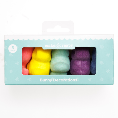 Neon Faux Fur Easter Bunny Decorations: Pack of 5 image number 4