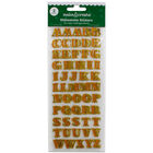 Gold Glitter & Rhinestone Alphabet Stickers image number 1