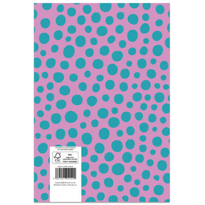 A5 Casebound Purple & Aqua Spots Notebook image number 2
