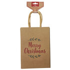 Assorted Kraft Small Christmas Gift Bags: Pack of 3 image number 1
