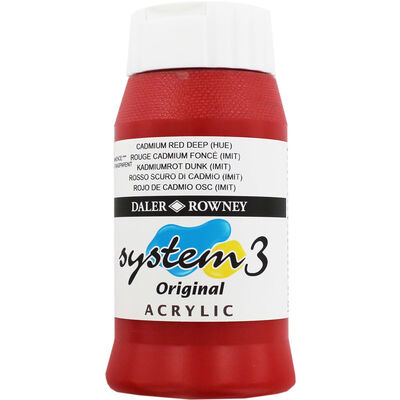 Daler Rowney System 3 Acrylic Paint - Cadmium Red Hue image number 1