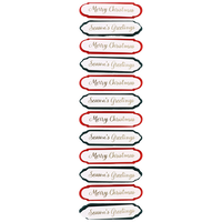 Festive Greetings Card Toppers: Pack of 12