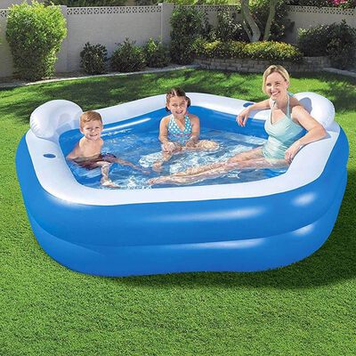 Bestway Inflatable 2 Seat Family Fun Lounge Pool image number 5