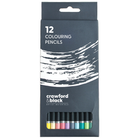 Crawford & Black Pastel Colouring Pencils: Pack of 12