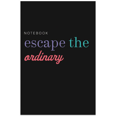 A5 Casebound Escape The Ordinary Black Notebook image number 1