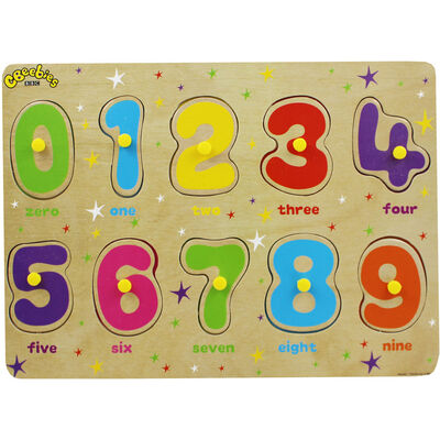 CBeebies My First Wooden Peg Board - Numbers image number 1
