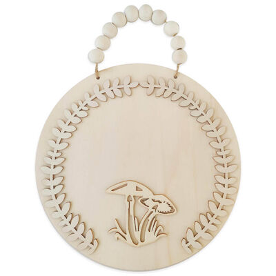 Wooden Mushroom Plaque image number 1