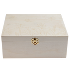Wildflower Etched Wooden Box image number 1