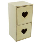 Wooden 2 Drawer Heart Cut Out Set image number 1