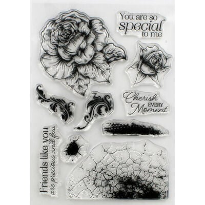 Crafter's Companion Collage Photopolymer Stamp - Cherish Every Moment image number 2