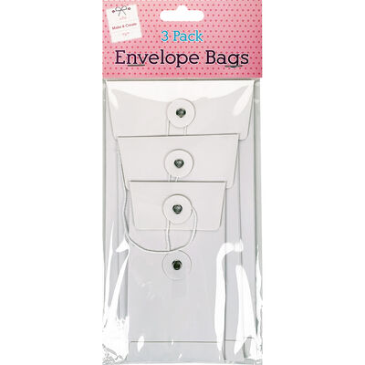 White Envelope Bags Pack Of 3 image number 1