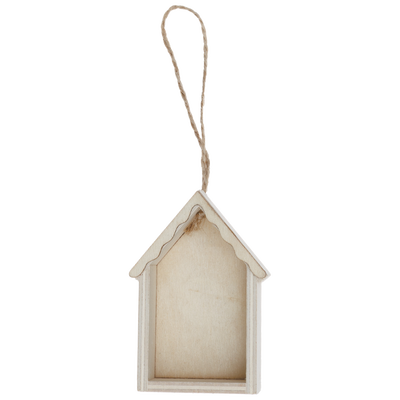 Hanging Wooden House Decoration image number 1