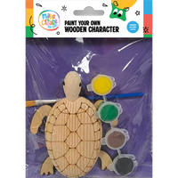 Paint Your Own Wooden Character: Turtle