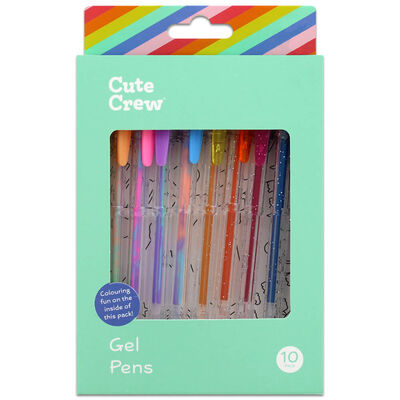 Cute Crew Gel Pens: Pack of 10 image number 1