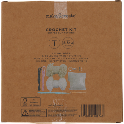 Make Your Own Coffee Cup Keyring Crochet Kit image number 3