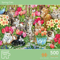Spring Cats 500 Piece Jigsaw Puzzle