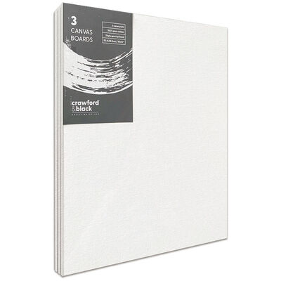 Crawford & Black Canvas Boards 10 x 12 inches: Pack of 3 image number 1