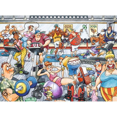 Wasgij Original 28 Dropping the Weight 1000 Piece Jigsaw Puzzle image number 2
