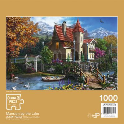 Mansion by the Lake 1000 Piece Jigsaw Puzzle image number 3