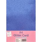 A4 Tranquillity Blue Glitter Card: Pack of 10 image number 1