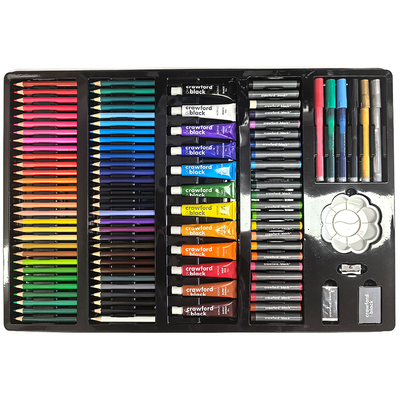 Crawford & Black Complete Art Studio with Easel: 200 Piece Set image number 3