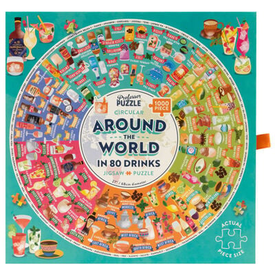 Around The World In 80 Drinks 1000 Piece Jigsaw Puzzle image number 1