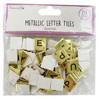 Dovecraft Essentials Metallic Letter Tiles - Gold - 150 Pieces image number 1