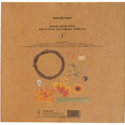Make Your Own Artificial Autumnal Wreath Kit image number 4