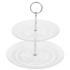 2 Tier Glass Cake Stand image number 1