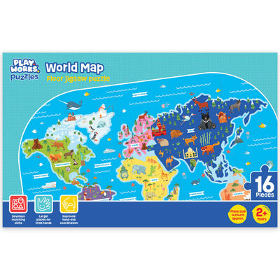 PlayWorks World Map Floor Jigsaw Puzzle image number 1