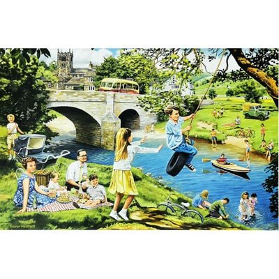Riverbank Picnic 1000 Piece Jigsaw Puzzle image number 2