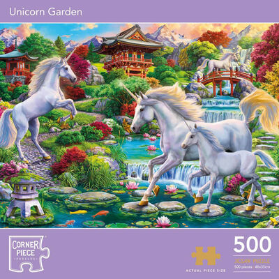 Unicorn Garden 500 Piece Jigsaw Puzzle image number 1