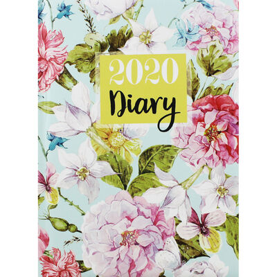 A5 Floral 2020 Day a Page Diary image number 1