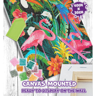 Splat Planet A3 Diamond Painting Kit: Tropical image number 3