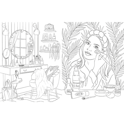 GRWM: A Get Ready with Me Colouring Book image number 3