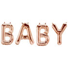 Air-Filled Rose Gold Baby Foil Balloon image number 1