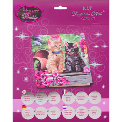 Cat Friends Crystal Art Card image number 1