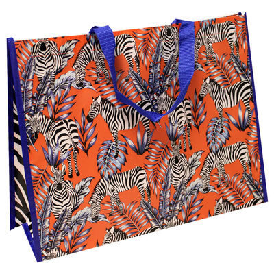 Tropical Zebra Reusable Shopping Bag image number 1