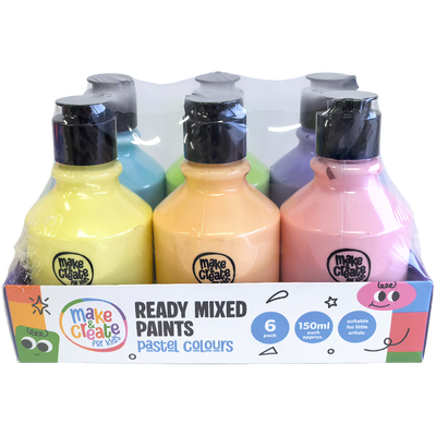 Ready Mixed Pastel Paints: Pack of 6 image number 1