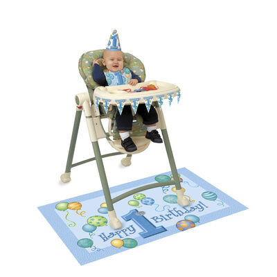 Blue 1st Birthday High Chair Decoration Kit image number 3