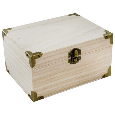 Wooden Box with Metal Corners image number 1