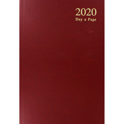 A4 2020 Red Day a Page Diary image number 1