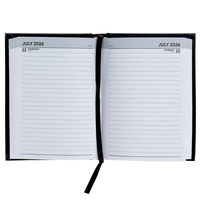 A6 Day a Page Black 2026 Diary