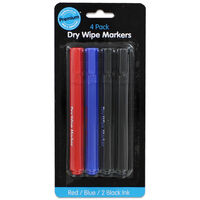 Dry-Wipe Board Markers: Pack of 4
