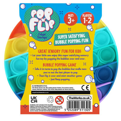 Pop ‘N’ Flip Bubble Popping Fidget Game: Rainbow Circle image number 5