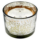 Silver 3 Wick Mistletoe Wood Scented Speckled Glass Candle image number 1