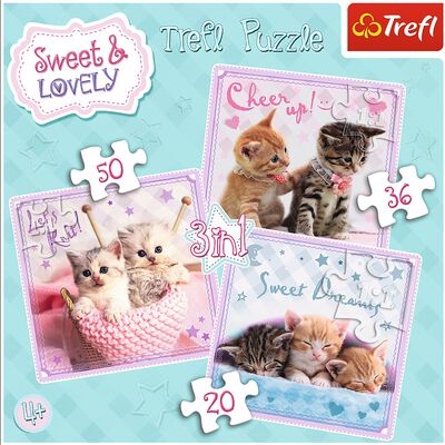 Sweet Kittens 3-in-1 Jigsaw Puzzle Set image number 2