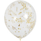 Gold Confetti Balloons - 6 Pack image number 1
