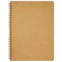 A5 Wiro Kraft Lined Notebook