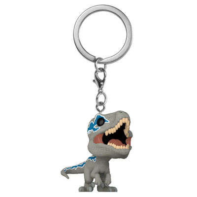 Funko POP Keychain: Jurassic World Dominion Velociraptor (Blue) image number 2